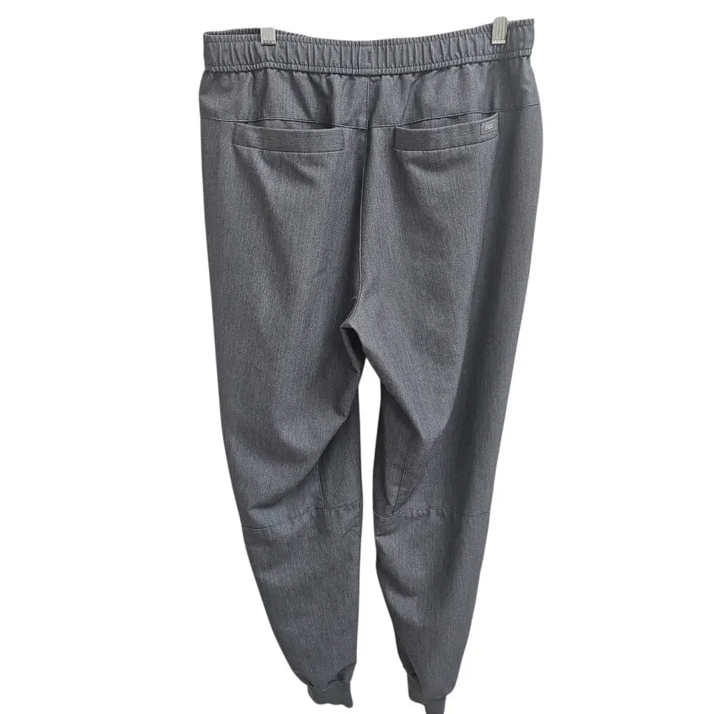 FIGS Men's Tansen Jogger Scrub Pants MXXSW2004 Graphite Gray Green Ties Size M